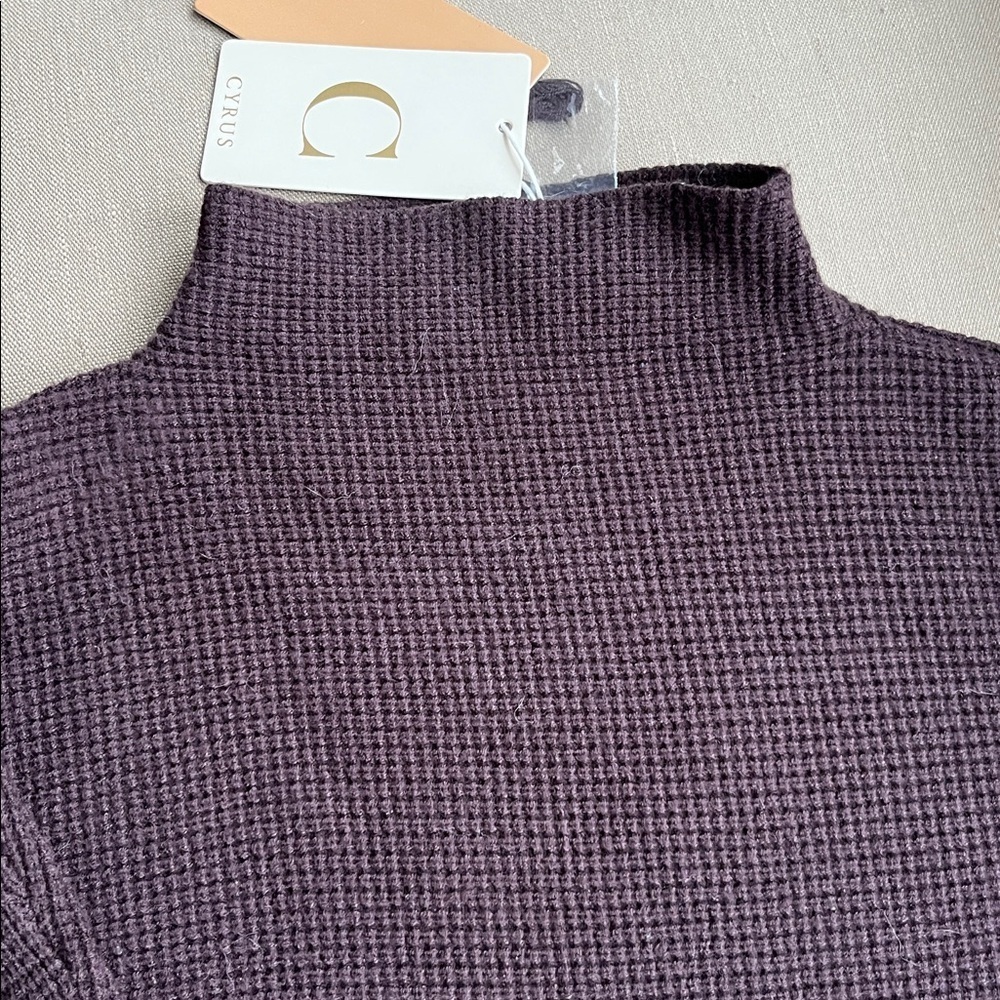 Women’s Dark Brown Mock Turtleneck Sweater NEW - Picture 4 of 8